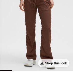 lululemon athletica mid rise dance studio pant 10 short lava cake